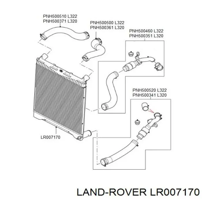 Radiador de intercooler Land Rover LR007170 preço, a partir de 223,15 USD