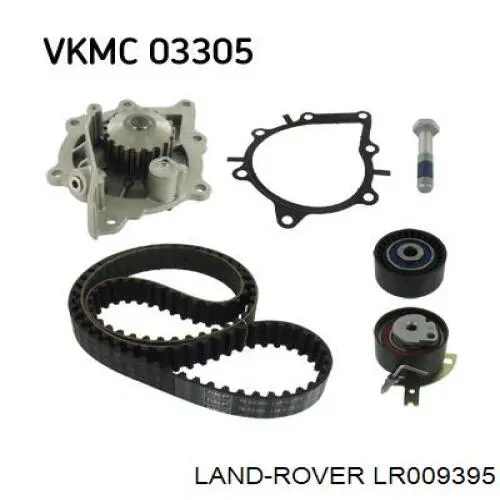 LR009395 Land Rover Rolo de reguladora de tensão da correia do mecanismo de distribuição de gás