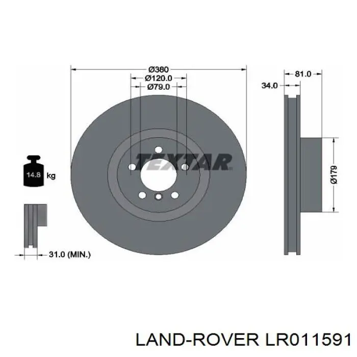 Disco do freio dianteiro Land Rover LR011591 preço, a partir de 111,52 USD