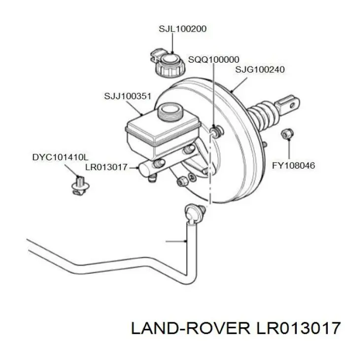 Compre LR013017 Land Rover Cilindro mestre do freio