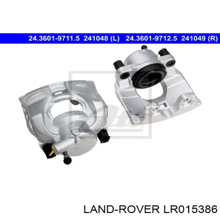 LR015386 Land Rover Suporte do freio dianteiro direito