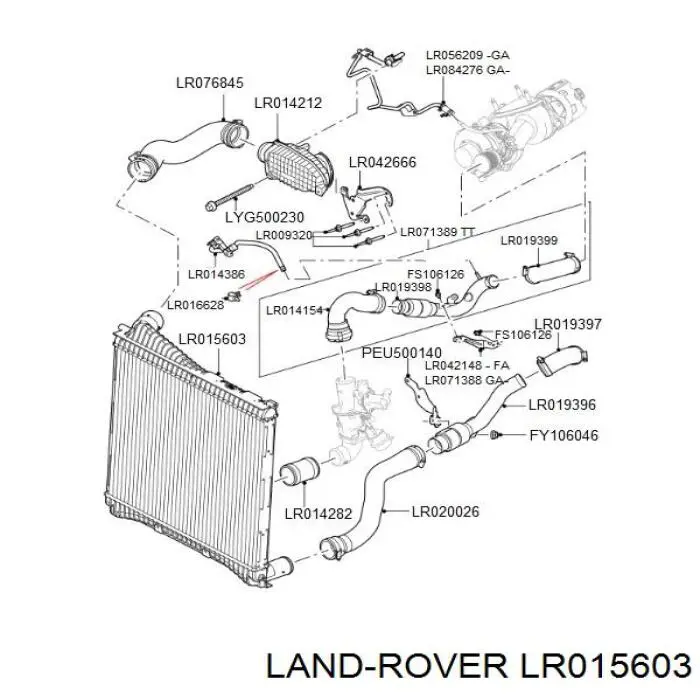 Radiador de intercooler Land Rover LR015603 preço, a partir de 149,83 USD