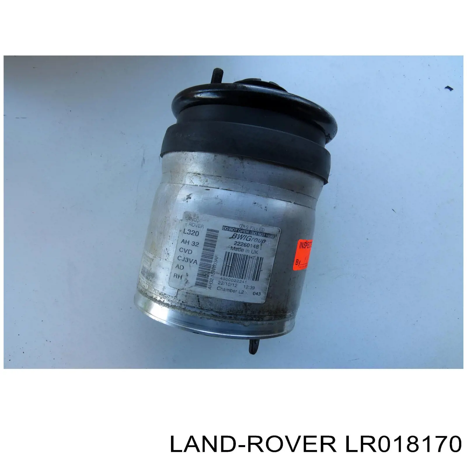 LR018170 Land Rover Coxim pneumático (suspensão de lâminas pneumática) do eixo traseiro