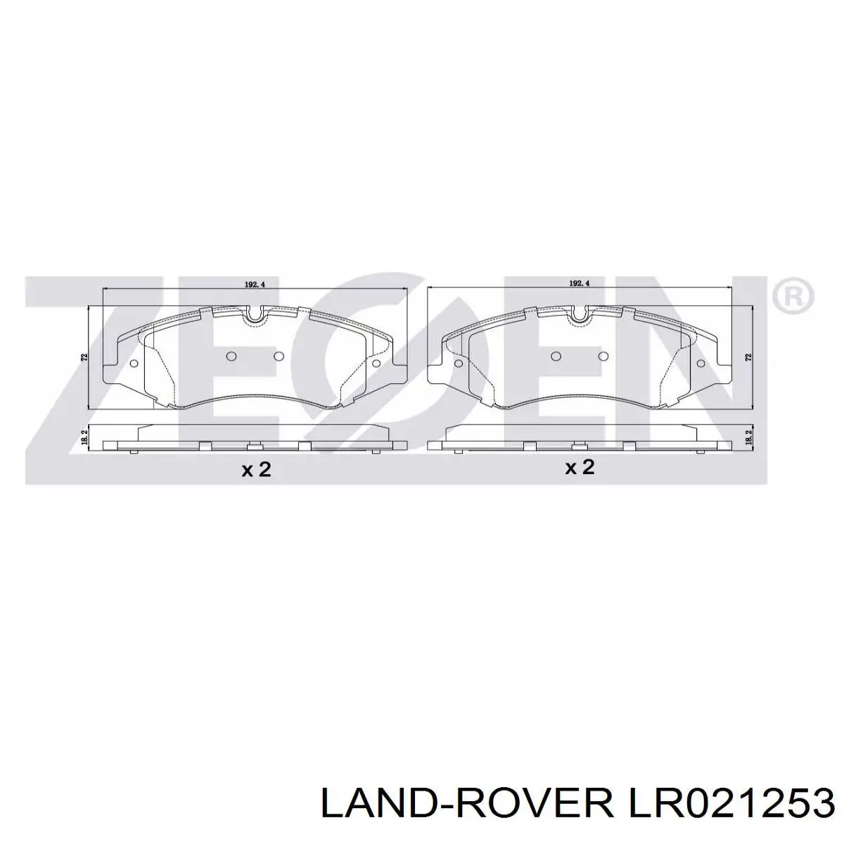 Sapatas do freio dianteiras de disco Land Rover LR021253 preço, a partir de 48,51 USD