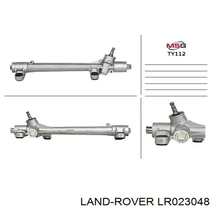LR023048 Land Rover Cremalheira da direção