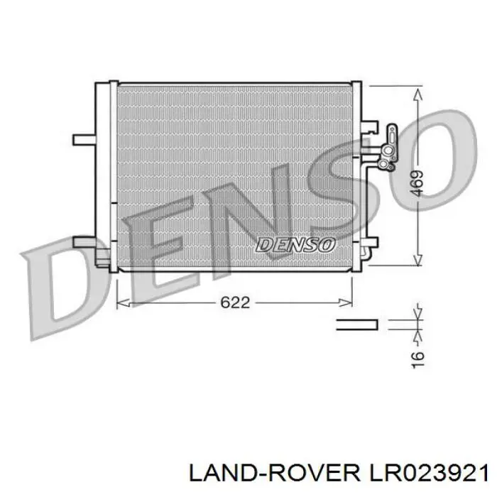 LR023921 Land Rover Radiador de aparelho de ar condicionado
