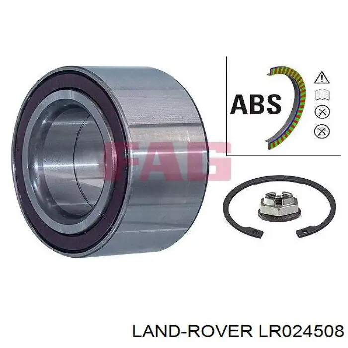 LR024508 Land Rover Rolamento de cubo traseiro