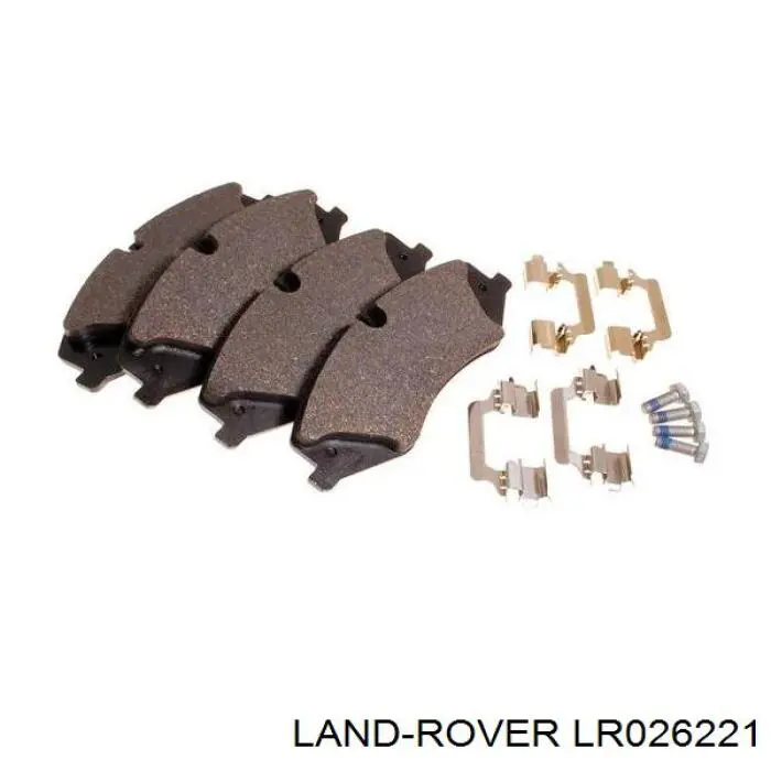 LR026221 Land Rover Sapatas do freio dianteiras de disco