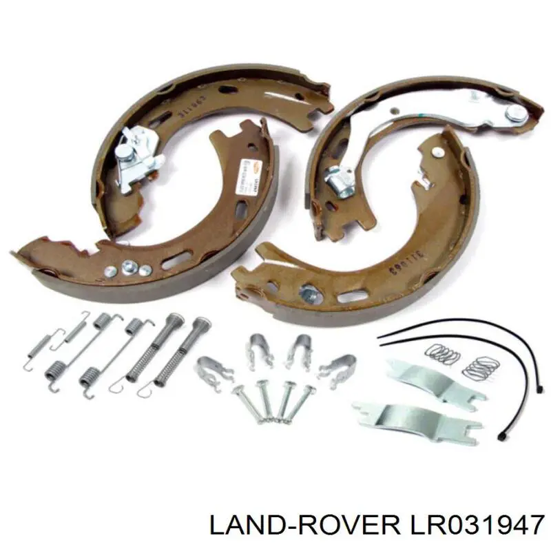 LR031947 Land Rover Sapatas do freio de estacionamento