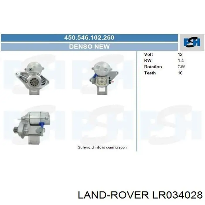 Motor de arranco Land Rover LR034028 preço, a partir de 217,99 USD