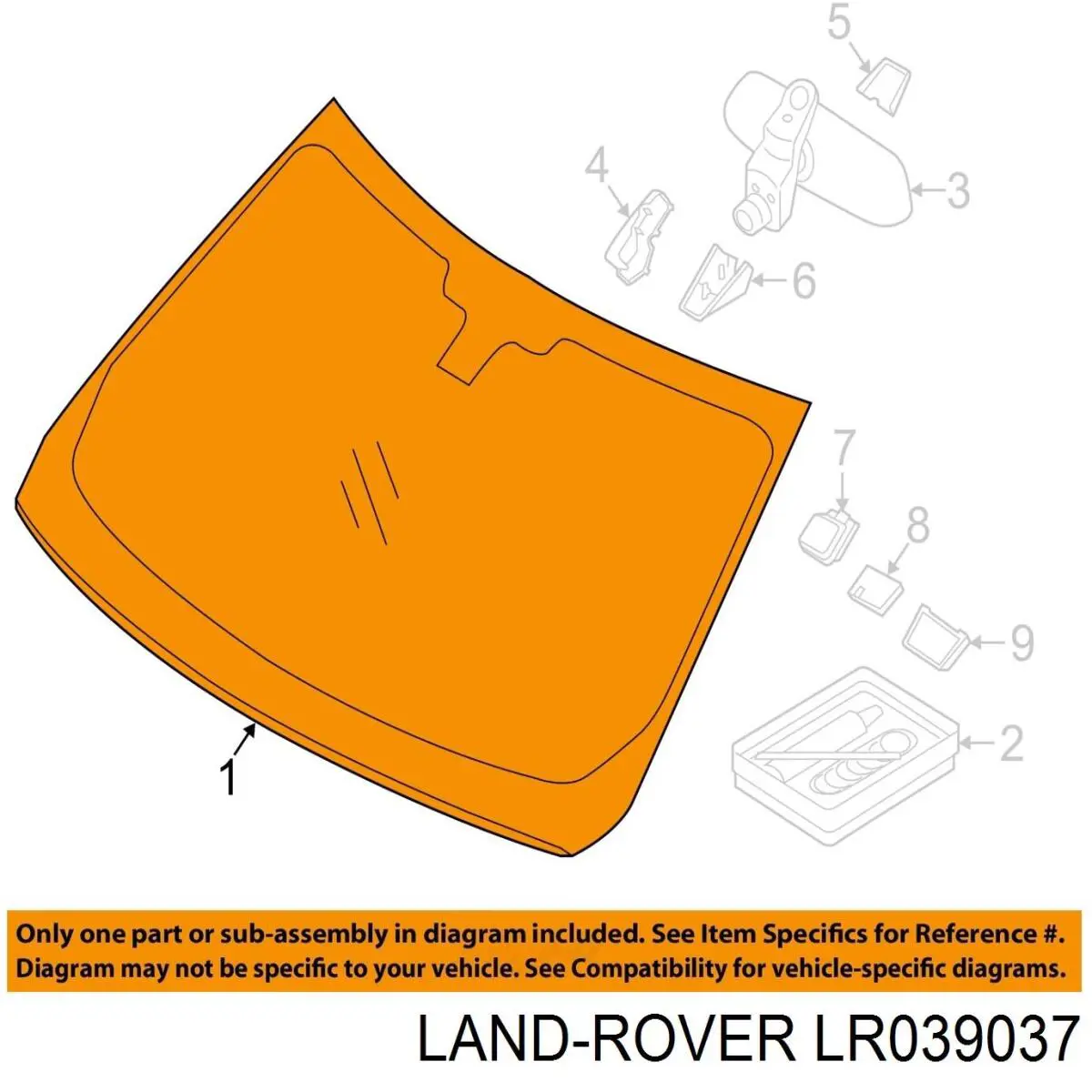 LR039037 Land Rover Pára-brisas
