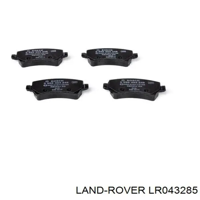 LR043285 Land Rover Sapatas do freio traseiras de disco