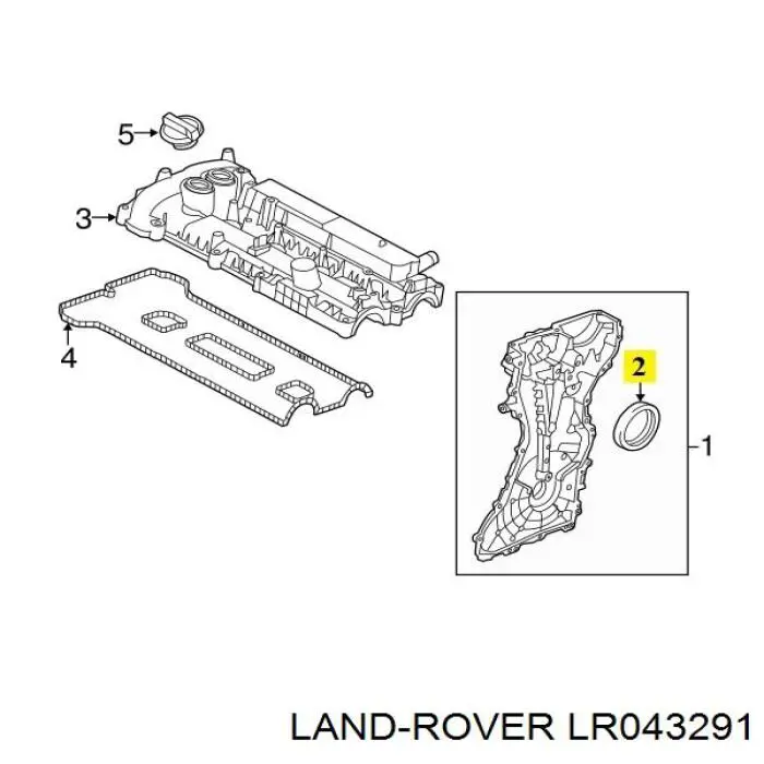 CM5E6700AC Ford Vedação dianteira de cambota de motor