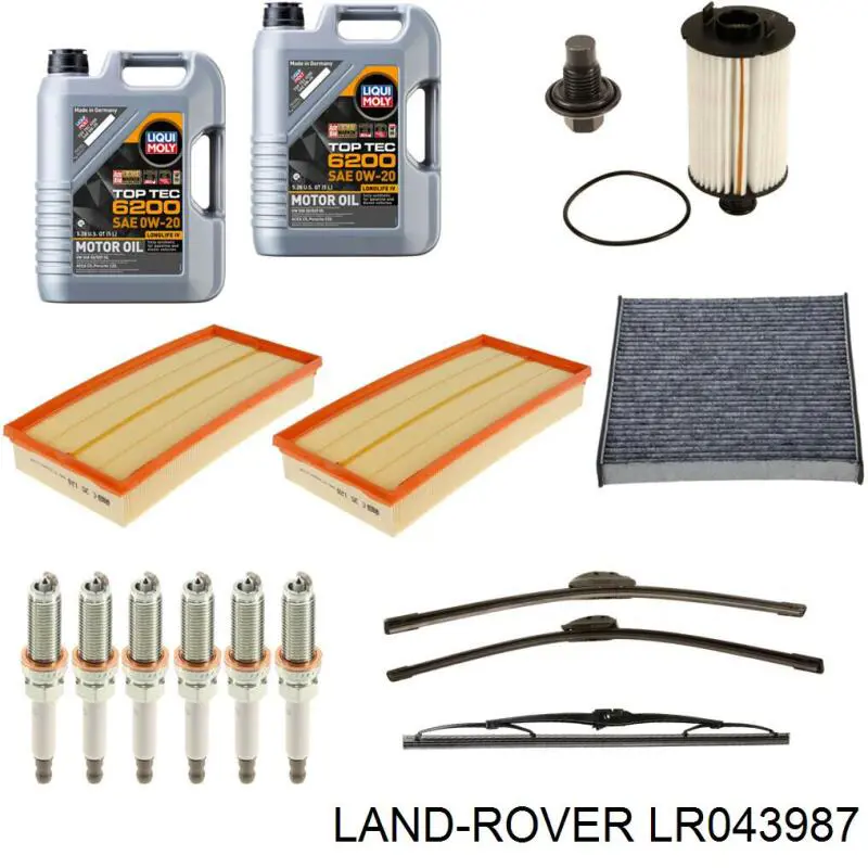 LR043987 Land Rover Limpa-pára-brisas de vidro traseiro