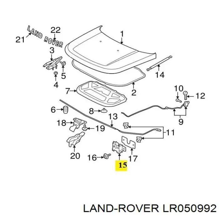 Fecho da capota Land Rover LR050992 preço, a partir de 37,30 USD