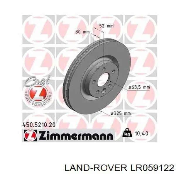 Compre LR059122 Land Rover Disco do freio dianteiro