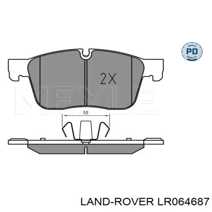 Compre LR064687 Land Rover Sapatas do freio dianteiras de disco