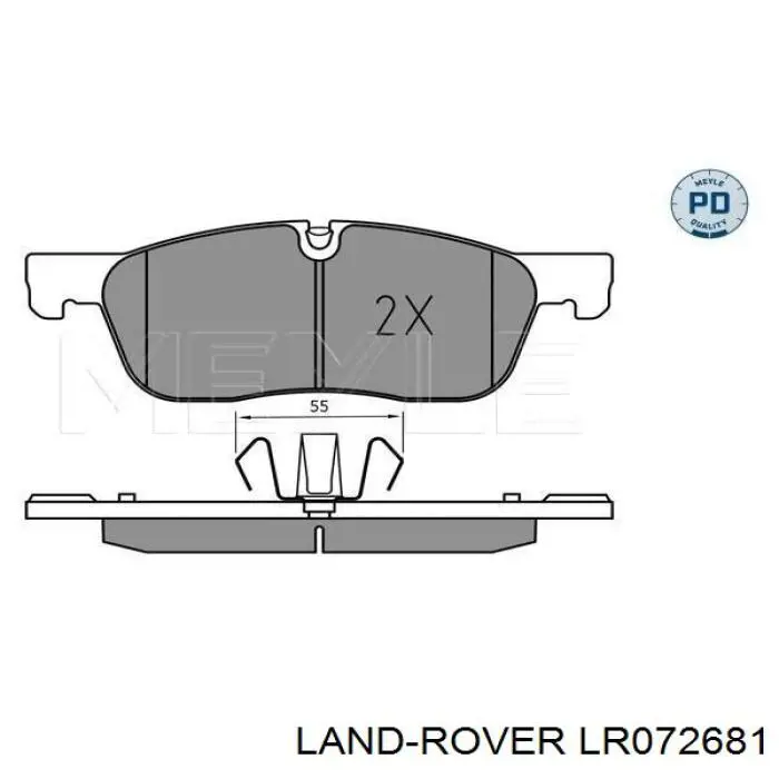 Compre LR072681 Land Rover Sapatas do freio dianteiras de disco