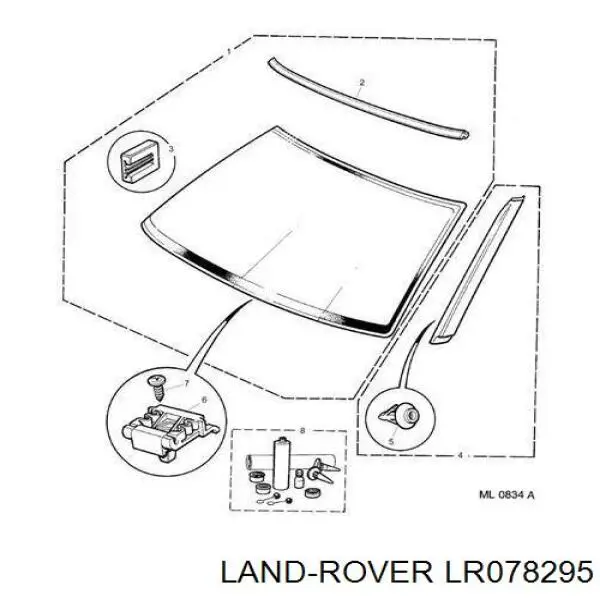CES500020 Land Rover Cola selante para os vidros