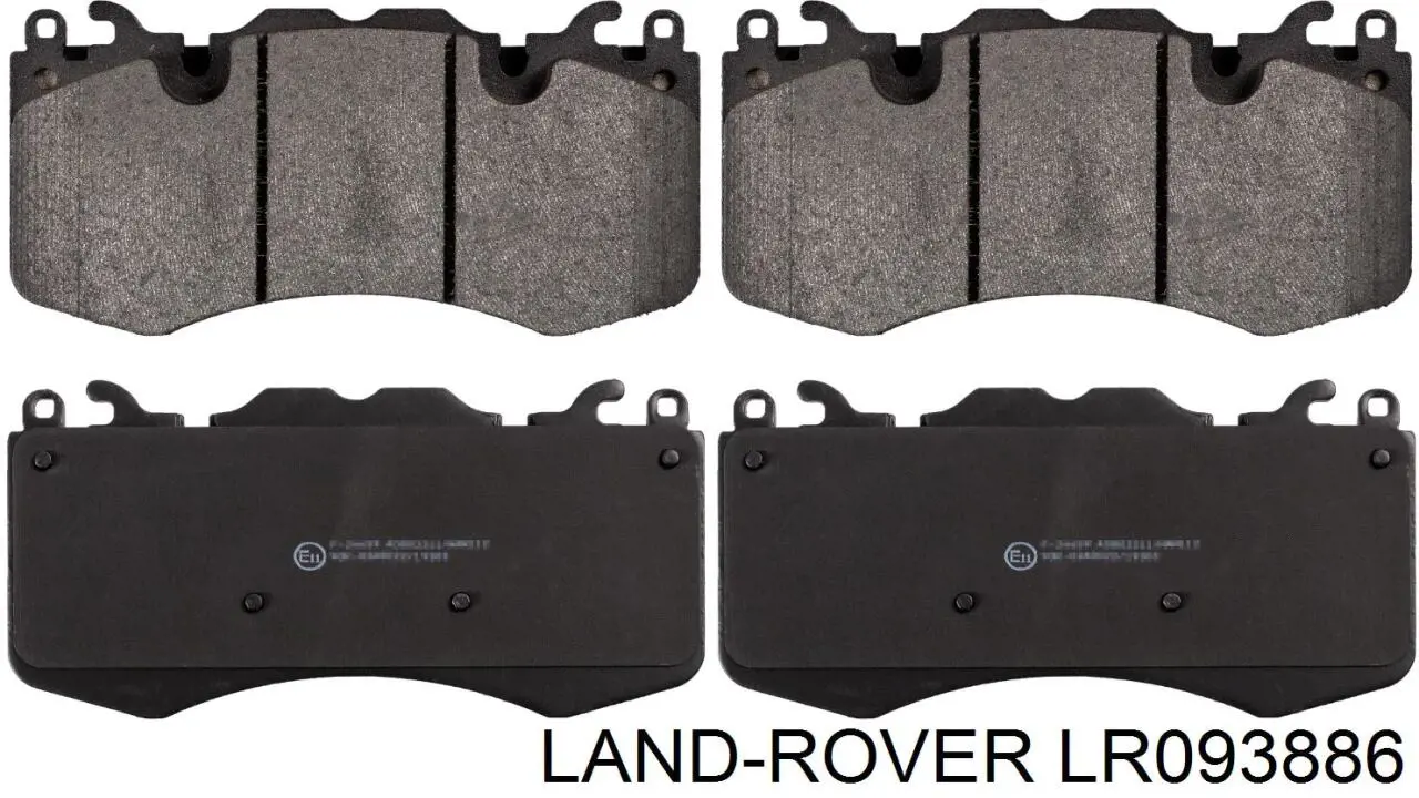 LR093886 Land Rover Sapatas do freio dianteiras de disco