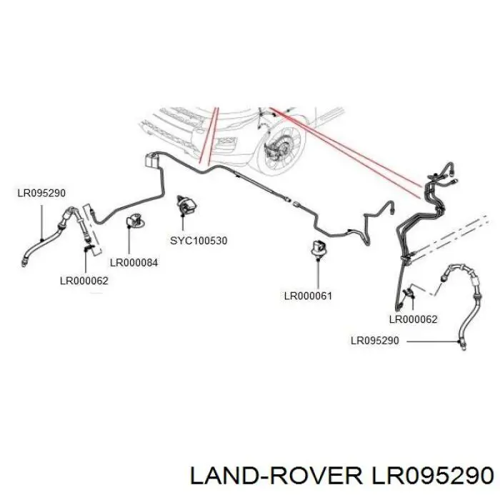 Mangueira do freio dianteira Land Rover LR045439 preço, a partir de 19,90 USD