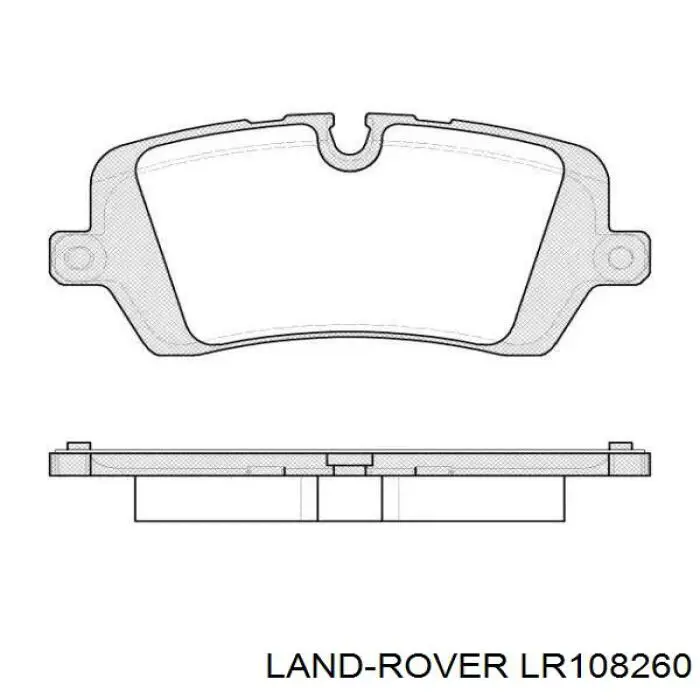 LR108260 Land Rover Sapatas do freio traseiras de disco