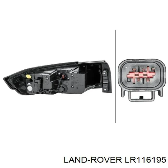 Lanterna traseira direita Land Rover LR116195 preço, a partir de 502,08 USD