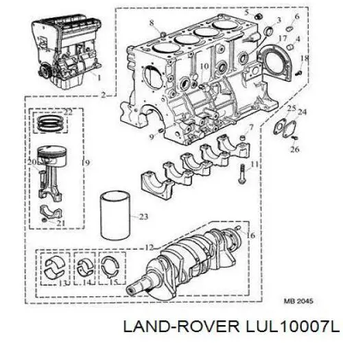 Vedação traseira de cambota de motor Land Rover LUL10007L preço, a partir de 52,81 USD