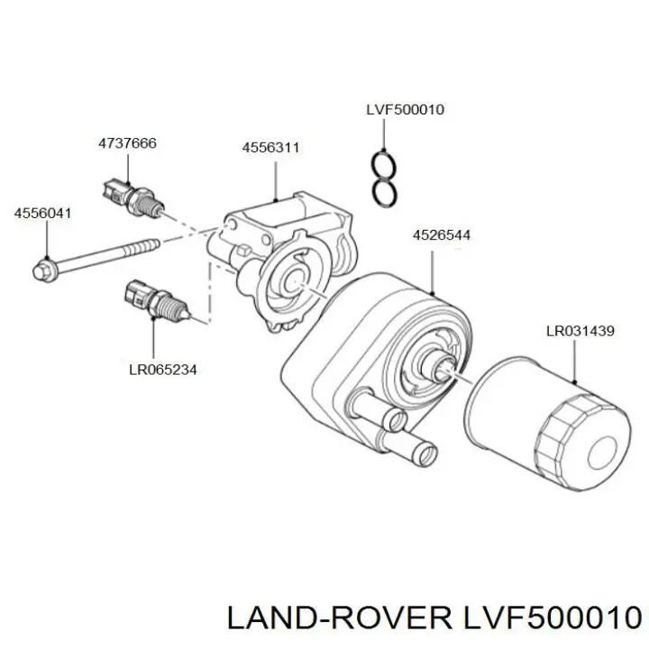 Vedante de adaptador do filtro de óleo Land Rover LVF500010 preço, a partir de 25,09 USD