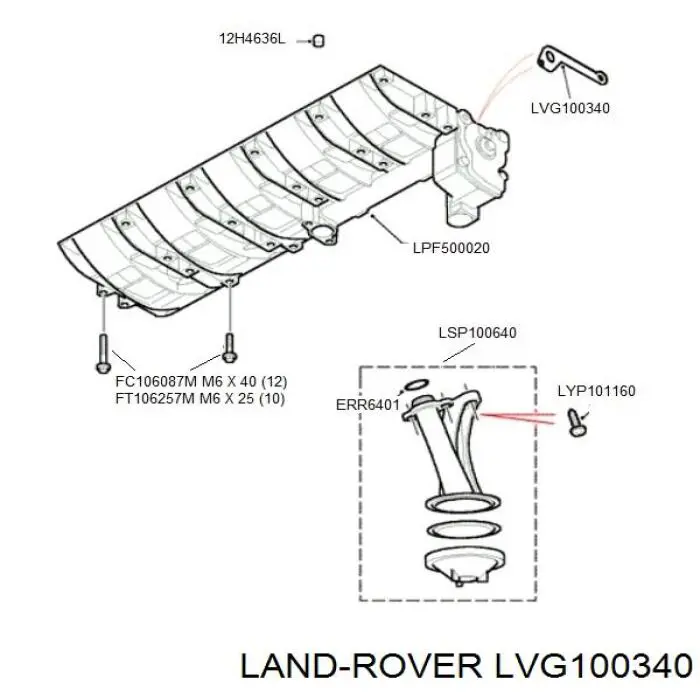 LVG100340 Land Rover Vedante de bomba de óleo