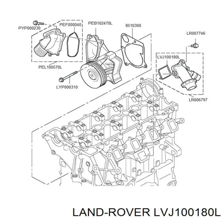 Vedante do flange (da união em T) do sistema de esfriamento Land Rover LVJ100180L preço, a partir de 5,93 USD