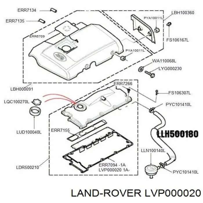 Vedante de tampa de válvulas de motor Land Rover LVP000020 preço, a partir de 16,77 USD