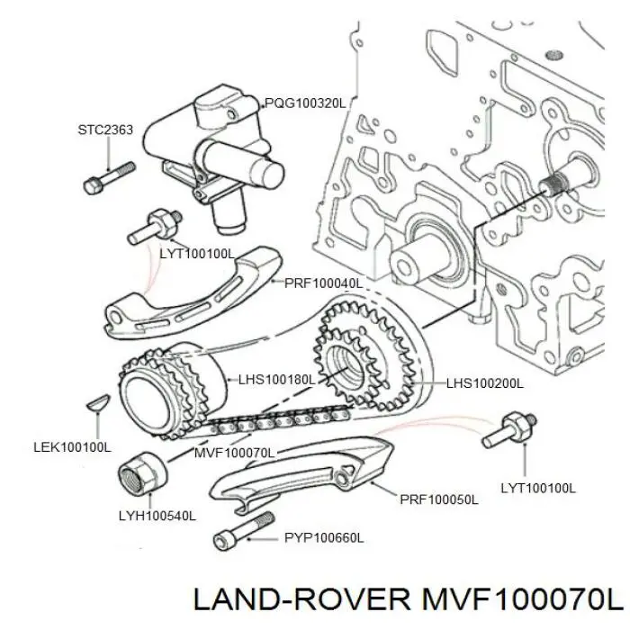 Compre MVF100070L Land Rover Kit de cadeia da Bomba de Combustível de Pressão Alta