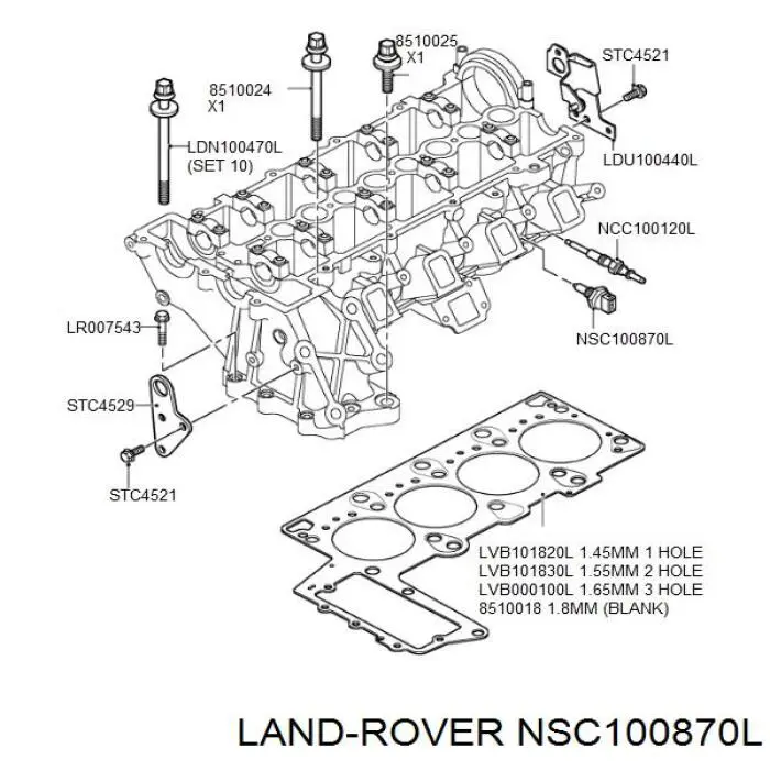 NSC100870L Land Rover Sensor de temperatura do fluido de esfriamento