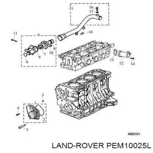Compre PEM10025L Land Rover Caixa do termostato