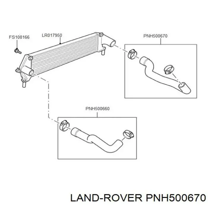 Mangueira (cano derivado) de intercooler Land Rover PNH500670 preço, a partir de 44,89 USD