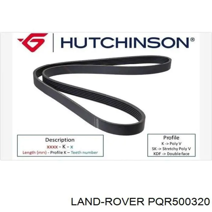 Correia dos conjuntos de transmissão Land Rover PQR500320