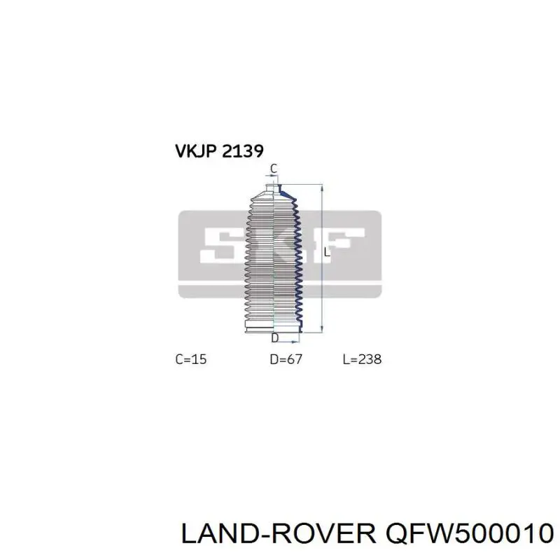 Compre QFW500010 Land Rover Bota de proteção do mecanismo de direção (de cremalheira)