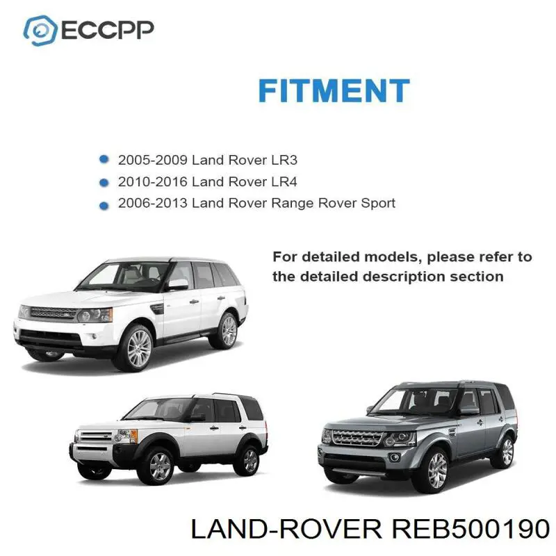 REB500190 Land Rover Coxim pneumático (suspensão de lâminas pneumática) do eixo dianteiro