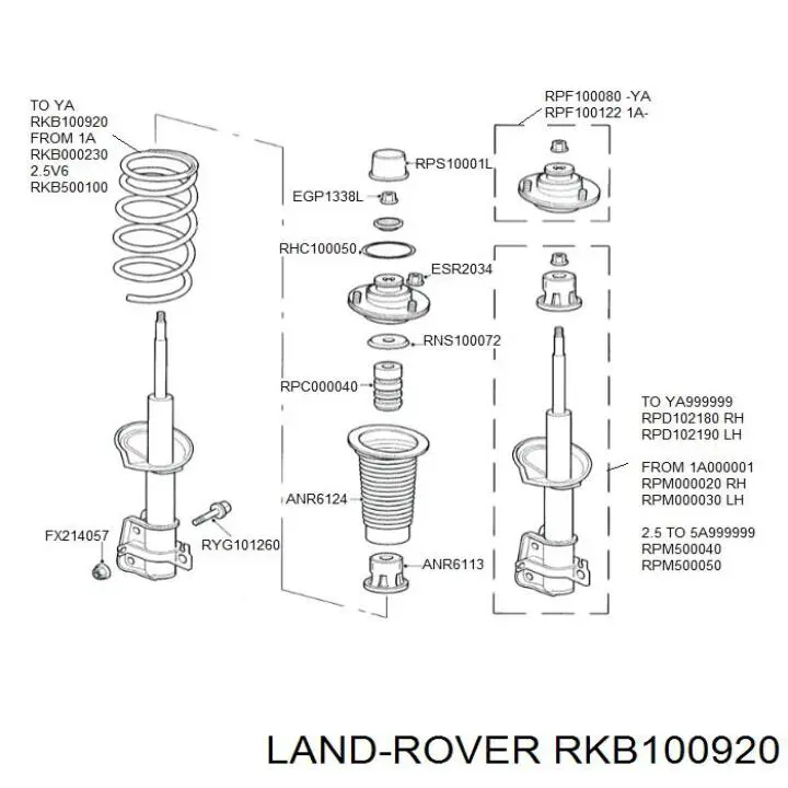 RKB100920 Land Rover Mola traseira