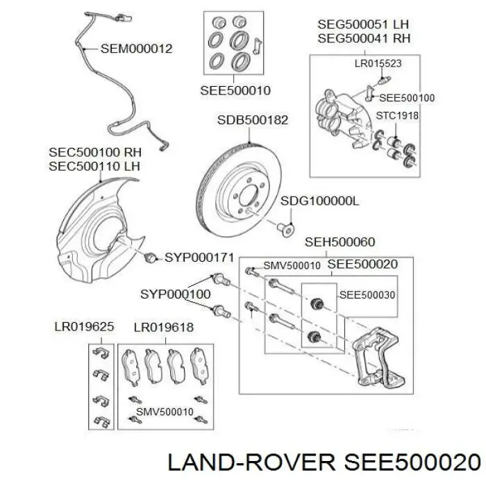 Kit de reparação de suporte do freio dianteiro Land Rover SEE500020 preço, a partir de 73,90 USD