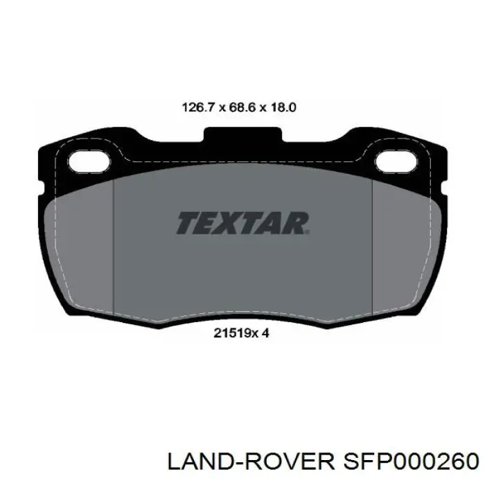 Compre SFP000260 Land Rover Sapatas do freio dianteiras de disco