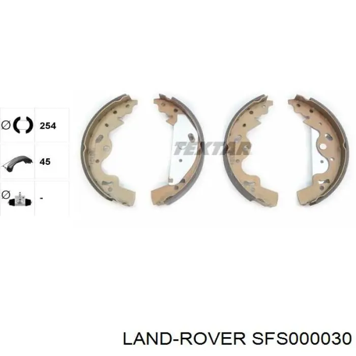 Sapatas do freio traseiras de tambor Land Rover SFS000030 preço, a partir de 42,85 USD