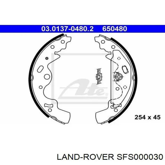 Compre SFS000030 Land Rover Sapatas do freio traseiras de tambor