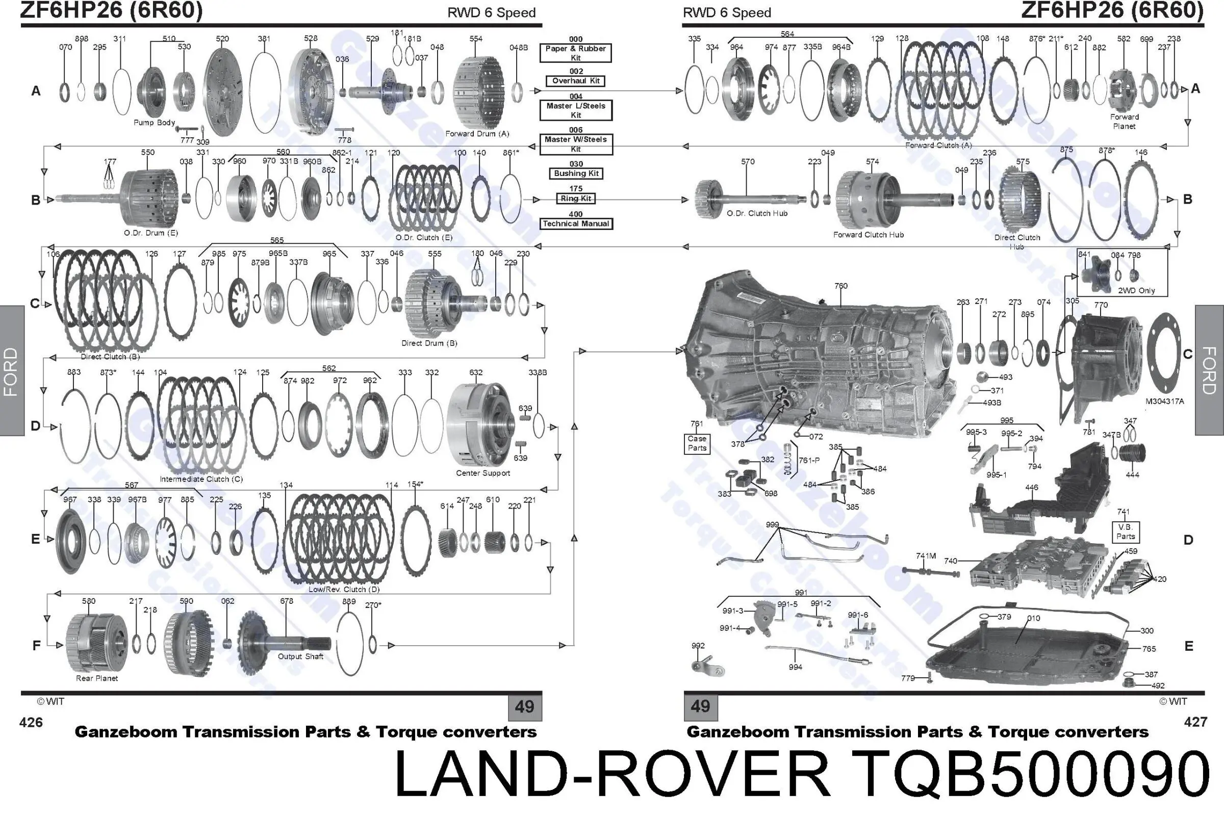 LR008767 Land Rover Conversor de binário da Caixa Automática de Mudança