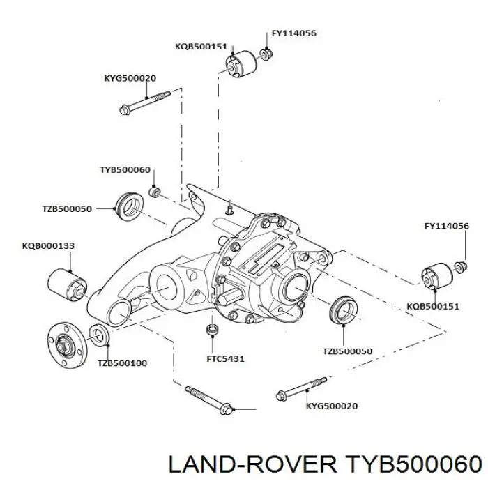 TYB500060 Land Rover Tampão de enchimento de eixo traseiro/dianteiro