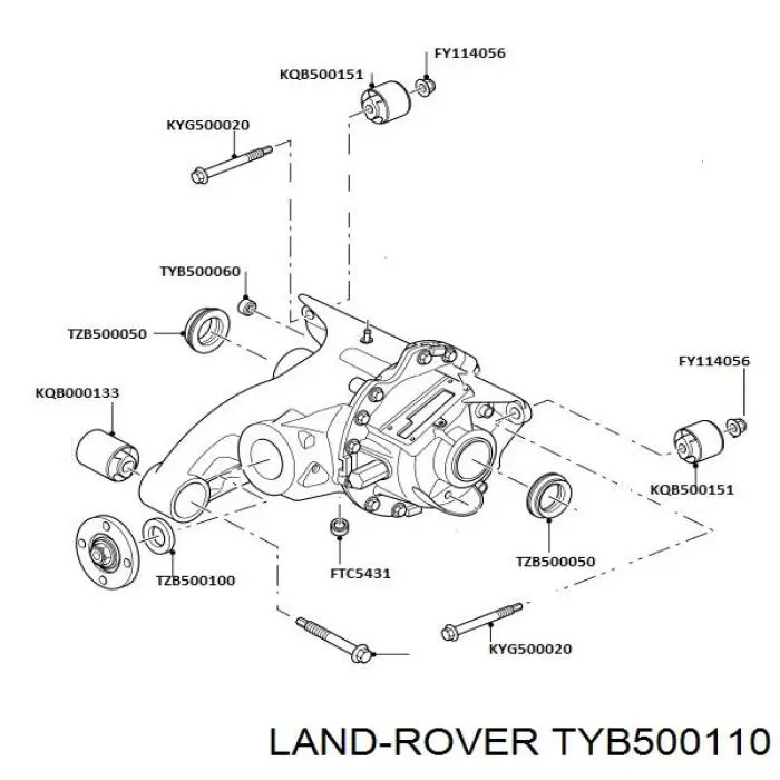 TYB500110 Land Rover Tampão de enchimento de eixo traseiro/dianteiro