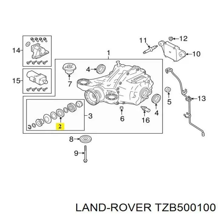 Bucim da haste de redutor do eixo traseiro Land Rover TZB500100 preço, a partir de 16,52 USD
