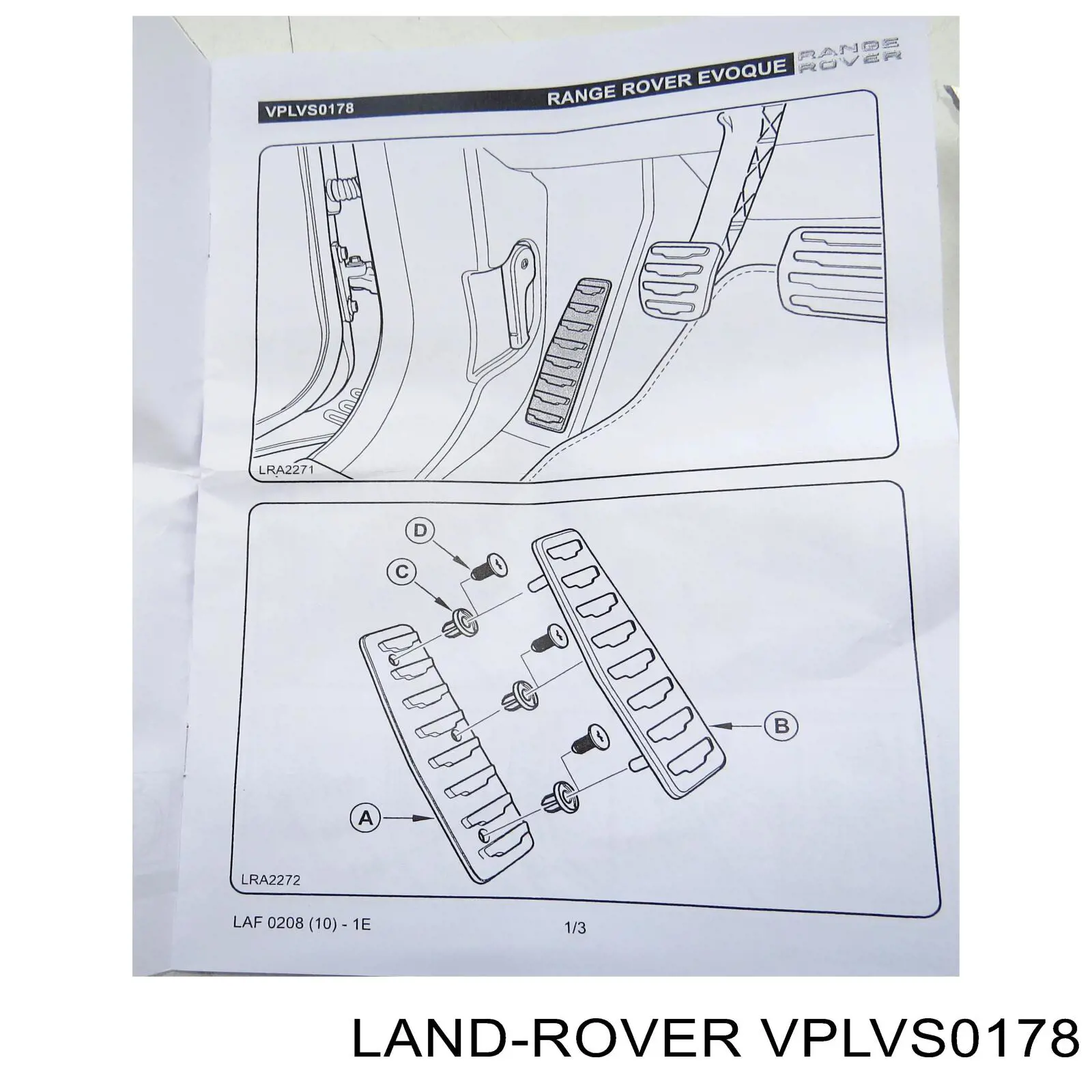 Placas sobrepostas dos pedais, kit Land Rover VPLVS0178 preço, a partir de 98,43 USD