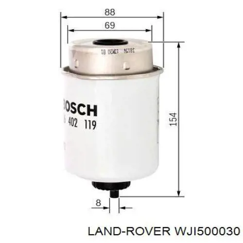 Compre WJI500030 Land Rover Filtro de combustível